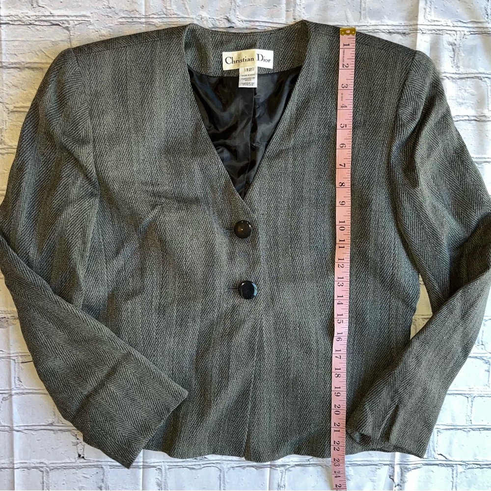 Vintage Christian Dior Jacket Womens 12 Shoulder Pads Y2K